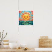 Niedlicher Cartoon Sonnenschein Poster (Küche)