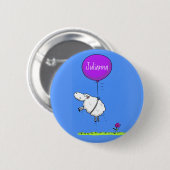 Niedlicher Cartoon Spaß Button (Vorne & Hinten)