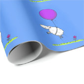 Niedlicher Cartoon Spaß Geschenkpapier (Rolleneckpunkt)
