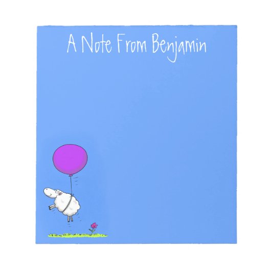 Niedlicher Cartoon Spaß Notizblock (Vorderseite)