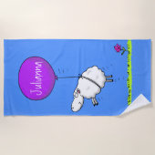 Niedlicher Cartoon Spaß Strandtuch (Vorderseite)
