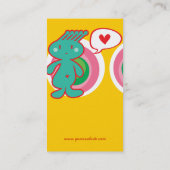 Niedlicher Cartoon Spaß Sweet Funny Funny Funky Visitenkarte (Rückseite)