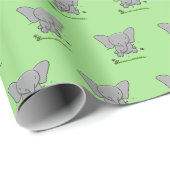 Niedlicher Cartoon-Springen von Elefanten Geschenkpapier (Rolleneckpunkt)
