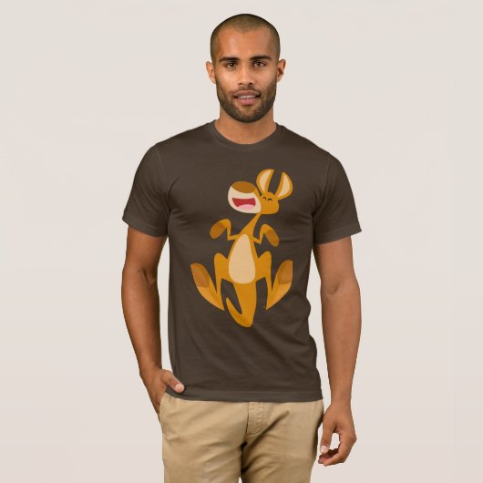 Niedlicher Cartoon-springender Känguru-T - Shirt (Vorne ganz)