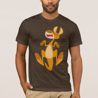 Niedlicher Cartoon-springender Känguru-T - Shirt