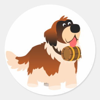 Niedlicher Cartoon St Bernard Sticker