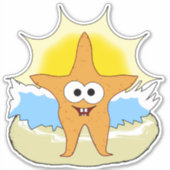 Niedlicher Cartoon Starfish Aufkleber (Vorderseite)