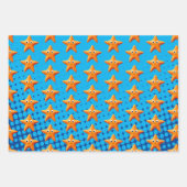 Niedlicher Cartoon Starfish Blauer Ozean Geschenkpapier Set (Vorderseite)