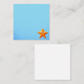 Niedlicher Cartoon Starfish Blauer Ozean Mitteilungskarte (Vorne/Hinten)