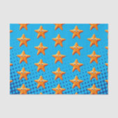 Niedlicher Cartoon Starfish Blauer Ozean Seidenpapier (Vorderseite)