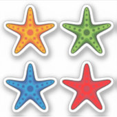 Niedlicher Cartoon Starfish Set Aufkleber (Vorderseite)