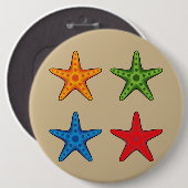 Niedlicher Cartoon Starfish Set Button (Vorne & Hinten)