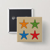 Niedlicher Cartoon Starfish Set Button (Vorne & Hinten)