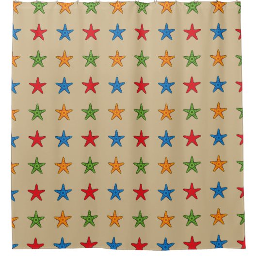 Niedlicher Cartoon Starfish Set Duschvorhang (Vorderseite)