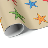 Niedlicher Cartoon Starfish Set Geschenkpapier (Rolleneckpunkt)