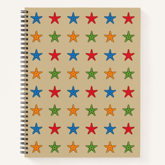 Niedlicher Cartoon Starfish Set Notizblock (Vorderseite)