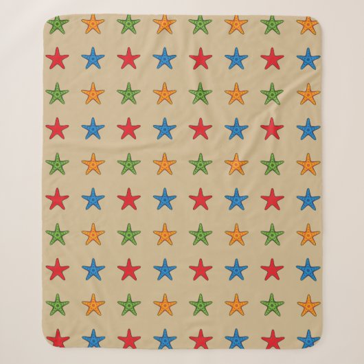 Niedlicher Cartoon Starfish Set Sherpadecke (Vorderseite)
