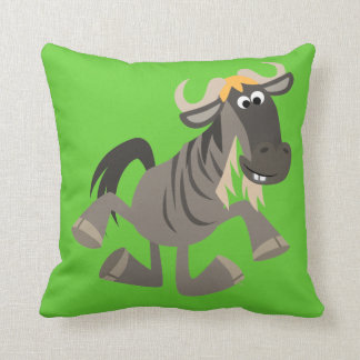 Niedlicher Cartoon Steche Tanzen Wildebeest Kissen