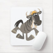 Niedlicher Cartoon Steche Tanzen Wildebeest Mousep Mousepad (Mit Mouse)