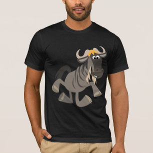 Niedlicher Cartoon Steche Tanzen Wildebeest T - Sh T-Shirt