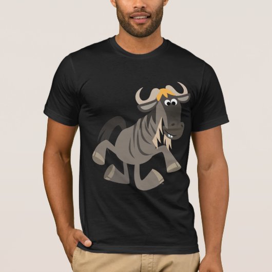 Niedlicher Cartoon Steche Tanzen Wildebeest T - Sh T-Shirt (Vorderseite)