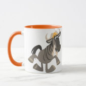 Niedlicher Cartoon Steche Tanzen Wildebeest Tasse (Links)