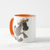 Niedlicher Cartoon Steche Tanzen Wildebeest Tasse (Vorderseite Links)