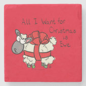 Niedlicher Cartoon Steinuntersetzer (Vorderseite)