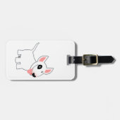 Niedlicher Cartoon-Stier-Terrier-Gepäck-Umbau Gepäckanhänger (Vorderseite horizontal)