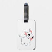 Niedlicher Cartoon-Stier-Terrier-Gepäck-Umbau Gepäckanhänger (Rückseite vertikal)