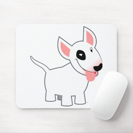 Niedlicher Cartoon-Stier-Terrier Mousepad (Mit Mouse)