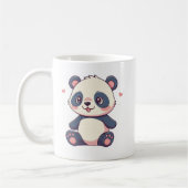 niedlicher Cartoon Stil kawaii Panda Design Tasse (Links)