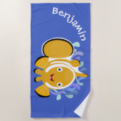 Niedlicher Cartoon Strandtuch (Vorderseite)
