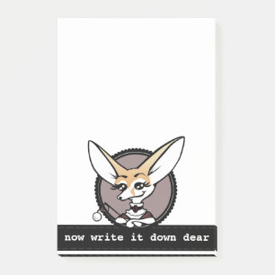 NIEDLICHER CARTOON STYLE FENNEC FOX POST-IT NOTEPA KLEBEZETTEL