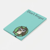 NIEDLICHER CARTOON STYLE OWL POST-IT-NOTEPAD POST-IT KLEBEZETTEL (angewinkelt)