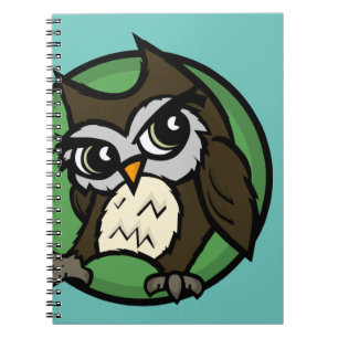 NIEDLICHER CARTOON STYLE OWL SPIRAL NOTEBOOK NOTIZBLOCK