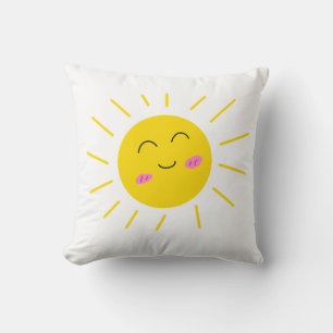 Niedlicher Cartoon Sweet Happy Playful Sun Pillow Kissen