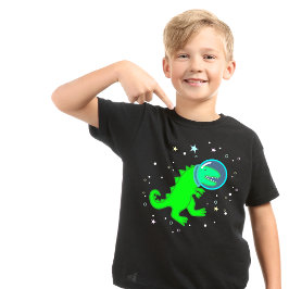Niedlicher Cartoon T-Rex Dinosaur Raumfahrer T-Shirt