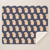 Niedlicher Cartoon Tan Gepunktetes Kuhmuster Sherpadecke (Vorderseite (Horizontal))