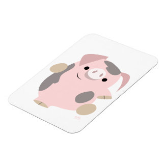 Niedlicher Cartoon Tancing Pig Flexible Magnet