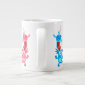 Niedlicher Cartoon Tancing Unicorns Jumbo Tasse (Rückseite)