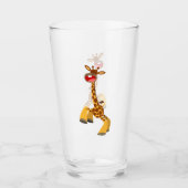 Niedlicher Cartoon-Tanz Giraffe Glas (Vorderseite)