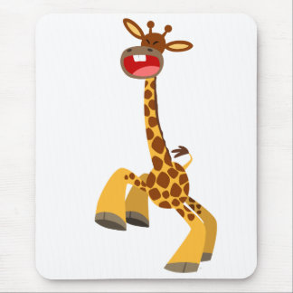 Niedlicher Cartoon-Tanz Giraffe Mousepad