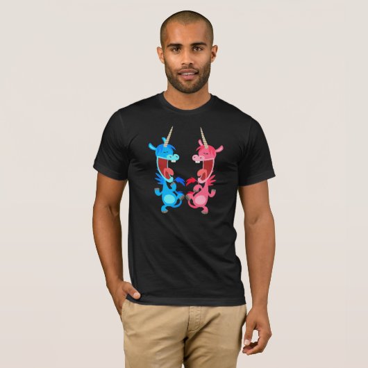 Niedlicher Cartoon Tanzabend Einhorn T - Shirt (Vorne ganz)