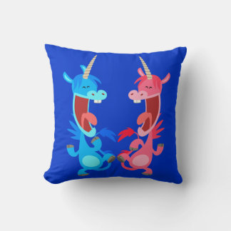 Niedlicher Cartoon Tanzabend Unicorns Kissen