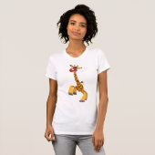 Niedlicher Cartoon Tanzen Giraffe T - Shirt Frauen (Vorne ganz)
