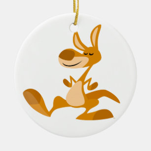 Niedlicher Cartoon Tanzen Kangaroo Ornament