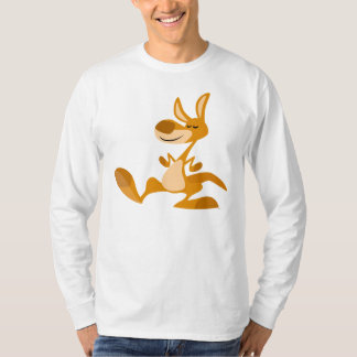 Niedlicher Cartoon-Tanzen-Känguru-T - Shirt