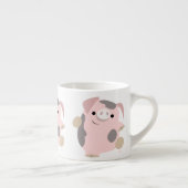 Niedlicher Cartoon Tanzen Pig Espresso Tasse (Rechts)
