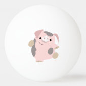Niedlicher Cartoon Tanzen Pig Pong Ball Tischtennisball (Rückseite)